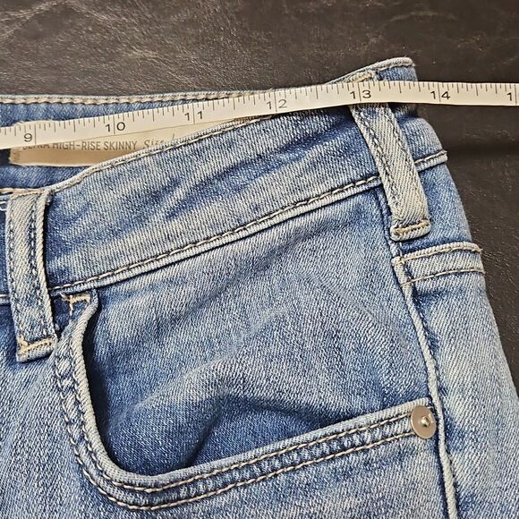 Pilcro By Anthropologie Womens Ultra High Rise Skinny Jeans Size 28P Petite - Picture 8 of 10
